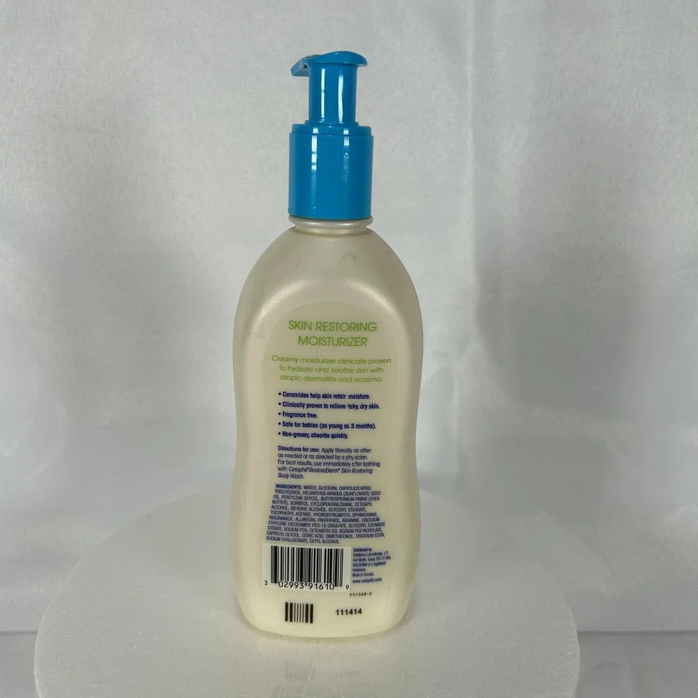 Cetaphil Restoraderm Skin Restoring Moisturizer Eczema 10oz Fragrance Free Pump
